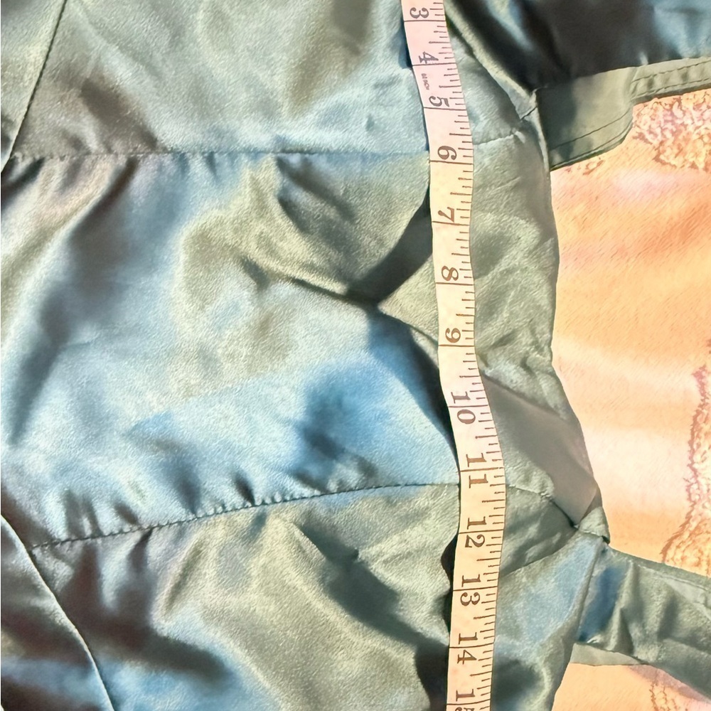 Elegant Teal Satin Evening Gown Size 6 - Picture 8 of 11